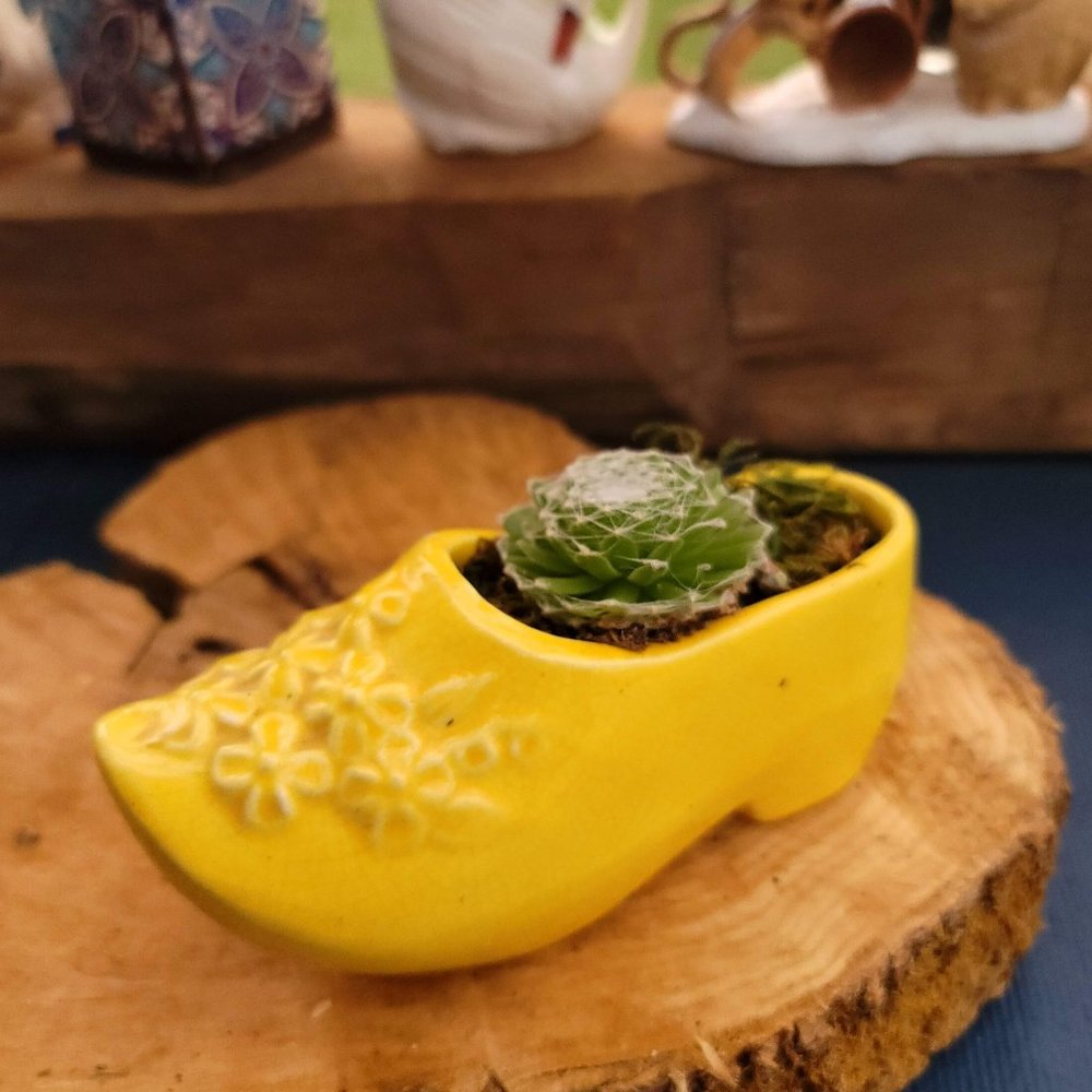 Vintage McCoy Yellow Clog Planter
